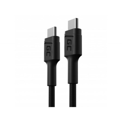 GREEN CELL KABEL KABGC31 GC POWERSTREAM USB-C - USB-C 30CM, POWER DELIVERY 60W, ULTRA CHARGE, QC 3.0 GREEN CELL KABEL KABGC31 GC POWERSTREAM USB-C - USB-C 30CM, POWER DELIVERY 60W, ULTRA CHARGE, QC 3.0