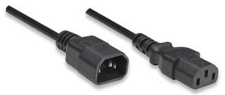 Kabel zasilający MANHATTAN C13 - C14 1.8m. 301152 Kabel zasilający MANHATTAN C13 - C14 1.8m. 301152