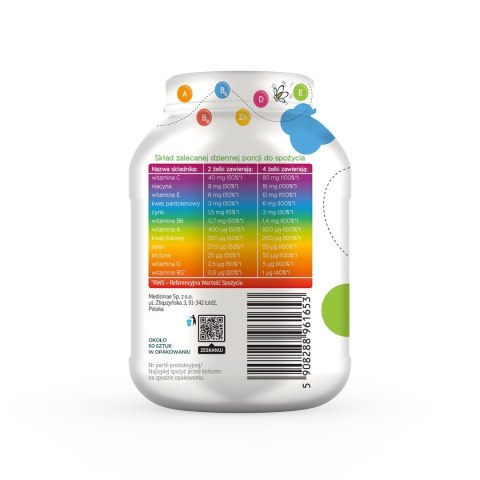 Novativ Kids Żelki Multivitaminka 150g Novativ Kids Żelki Multivitaminka 150g
