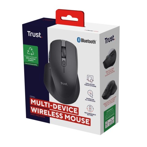 Mysz Bezprzewodowa Trust OZAA+ MULTI-CONNECT czarna (24820) Mysz Bezprzewodowa Trust OZAA+ MULTI-CONNECT czarna (24820)