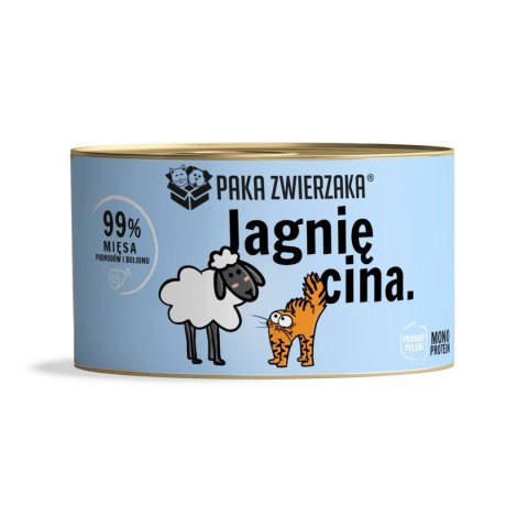 Paka Zwierzaka jagnięcina karma mokra dla kota 200g Paka Zwierzaka jagnięcina karma mokra dla kota 200g