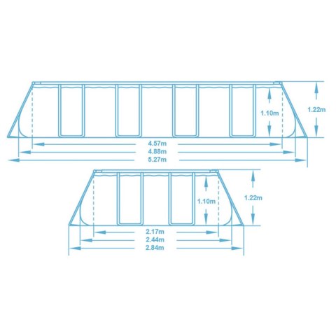 BASEN OGRODOWY STELAŻOWY 488X244X122 CM 18W1 BESTWAY 56671N BASEN OGRODOWY STELAŻOWY 488X244X122 CM 18W1 BESTWAY 56671N