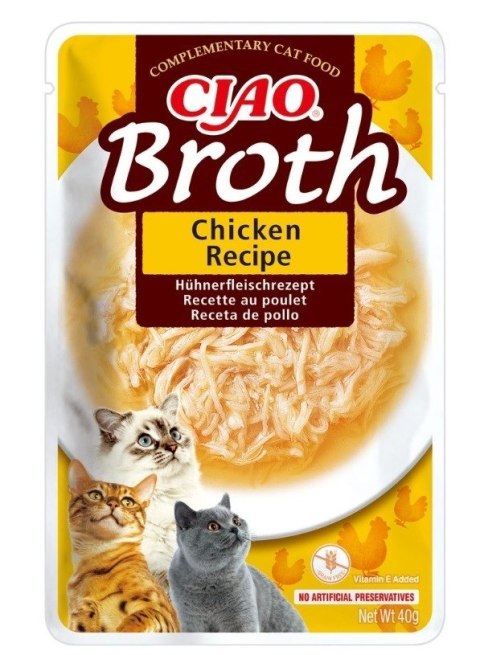 INABA CIAO Bulion o smaku kurczaka 40g INABA CIAO Bulion o smaku kurczaka 40g