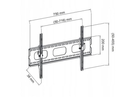 Uchwyt ścienny do telewizora ART AR-18 32"-70" 60kg Uchwyt ścienny do telewizora ART AR-18 32"-70" 60kg