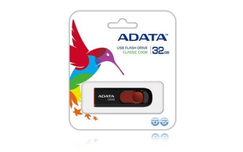 Pendrive ADATA C008 AC008-32G-RKD (32GB; USB 2.0; kolor czarny) Pendrive ADATA C008 AC008-32G-RKD (32GB; USB 2.0; kolor czarny)
