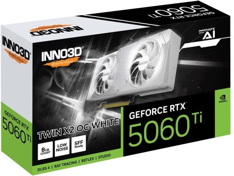 Karta graficzna INNO3 RTX 5060 Ti Twin X2 OC WHITE 8GB Karta graficzna INNO3 RTX 5060 Ti Twin X2 OC WHITE 8GB