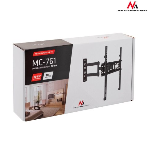 Uchwyt ścienny do telewizora Maclean MC-761 (ścienne, Uchylny; 26" - 55"; max. 30kg) Uchwyt ścienny do telewizora Maclean MC-761 (ścienne, Uchylny; 26" - 55"; max. 30kg)