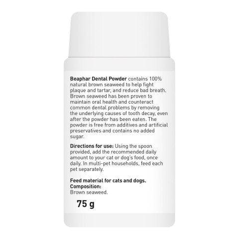 Beaphar Dental powder 75g brunatnice, jama ustna Beaphar Dental powder 75g brunatnice, jama ustna