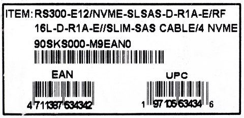 Kable do platf. Asus RS300-E12/NVMe-SLSAS-D-R1A-E Kable do platf. Asus RS300-E12/NVMe-SLSAS-D-R1A-E