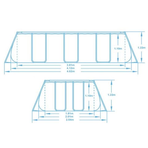 BASEN STELAŻOWY OGRODOWY 412 X 201 X 122 CM 11W1 BESTWAY 56456N BASEN STELAŻOWY OGRODOWY 412 X 201 X 122 CM 11W1 BESTWAY 56456N