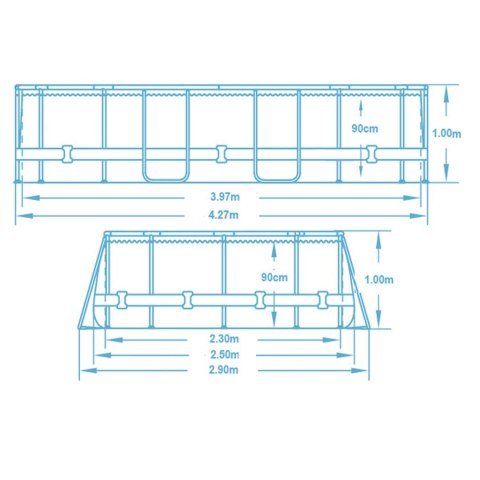 BASEN STELAŻOWY OGRODOWY 427 X 250 X 100 CM 11W1 BESTWAY 56620 BASEN STELAŻOWY OGRODOWY 427 X 250 X 100 CM 11W1 BESTWAY 56620