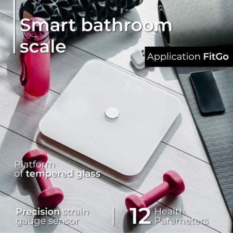 Waga łazienkowa analityczna - Smart - aplikacja FitGo Waga łazienkowa analityczna - Smart - aplikacja FitGo