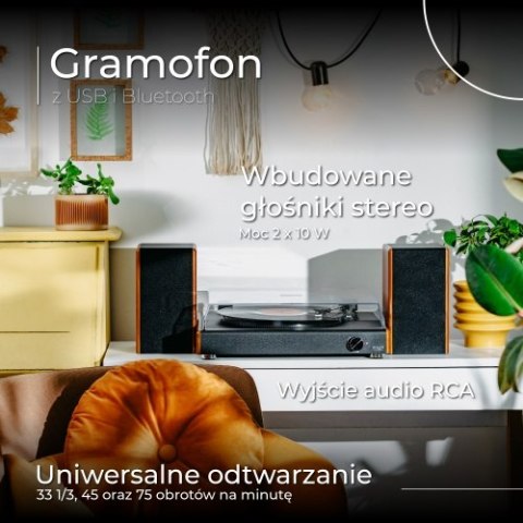 Gramofon z USB i Bluetooth Gramofon z USB i Bluetooth