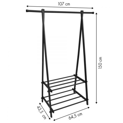 Wieszak stojak z półkami