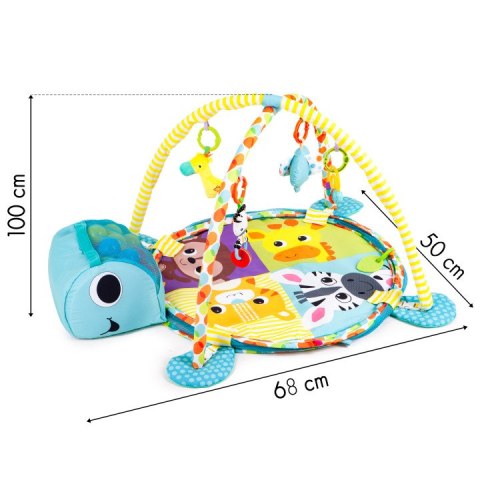 Duża mata edukacyjna żółwik 3w1 kojec z piłkami 0+