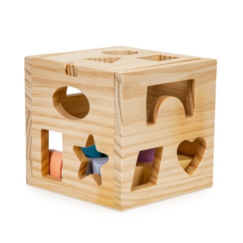 Kostka edukacyjna drewniana sorter klocki Ecotoys