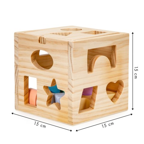 Kostka edukacyjna drewniana sorter klocki Ecotoys