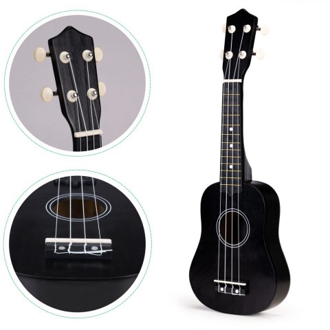 Gitara ukulele dla dzieci drewniana 4 struny nylonowe