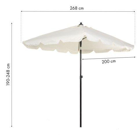 Parasol ogrodowy skośny składany regulacja 200x200