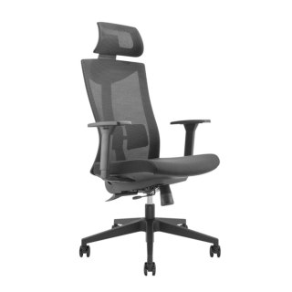 Krzesło biurowe Ergo Office ER-414 premium, ergonomiczne z wysokim zagłówkiem