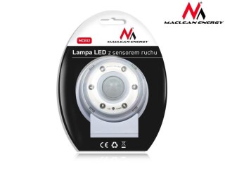 Lampa LED z sensorem ruchu Maclean MCE02 magnes, stojak, haczyk czas świecenia 20s 60s 90s 4xAAA