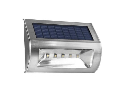 Lampa solarna Maclean MCE170 ścienna 5 SMD inox