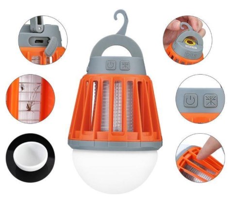 Lampka LED z pułapką elektryczną UV przeciw komarom Media-Tech Lighting Mosquito Buster MT5702