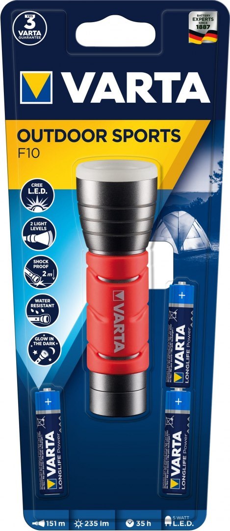 Latarka VARTA LED POWER LINE Outdoor Sports Flash 3AAA