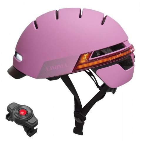 Kask rowerowy miejski Livall Smart BT/LED/SOS Rozm. L Różowy