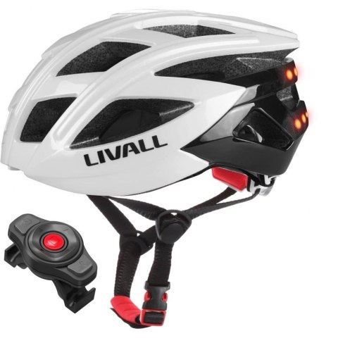 Kask rowerowy szosowy Livall BH60SE Neo BT/LED/SOS 55-61cm biały