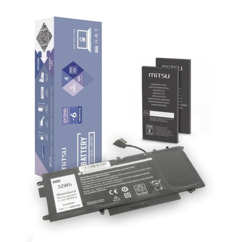 Bateria Mitsu do notebooka Dell Latitude E5289, 7390 (7.4V-7.6V) (4200 mAh)