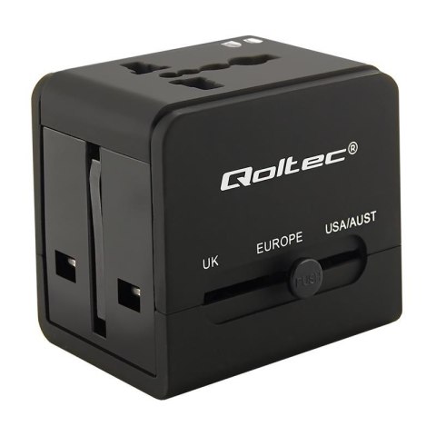 Adapter uniwersalny podróżny Qoltec 10,5W 5V 2,1A, 2xUSB 2.0