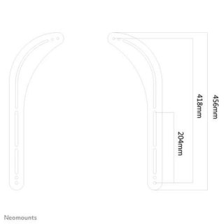 Uchwyt do głośników Neomounts by Newstar NS-SB100 15 kg max Vesa 600x400 Czarny