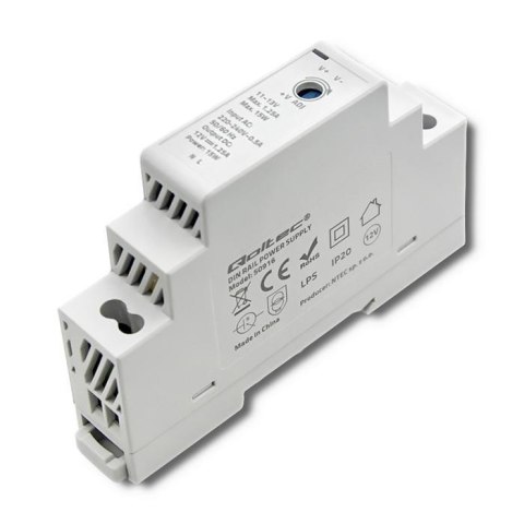 Zasilacz na szynę DIN Qoltec | 15W | 12V | 1.25A | Szary Zasilacz na szynę DIN Qoltec | 15W | 12V | 1.25A | Szary