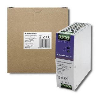Zasilacz na szynę DIN Qoltec przemysłowy | 120W | 24V | 5A