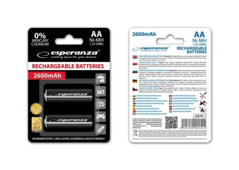 Akumulatorki AA Esperanza 2600mAh 2szt. czarne