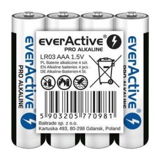 Baterie alkaliczne AAA/LR03 everActive Pro Alkaline 4 sztuki