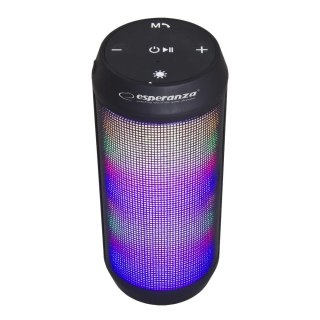 Głośnik Bluetooth Esperanza Fado EP133K FM LED czarny