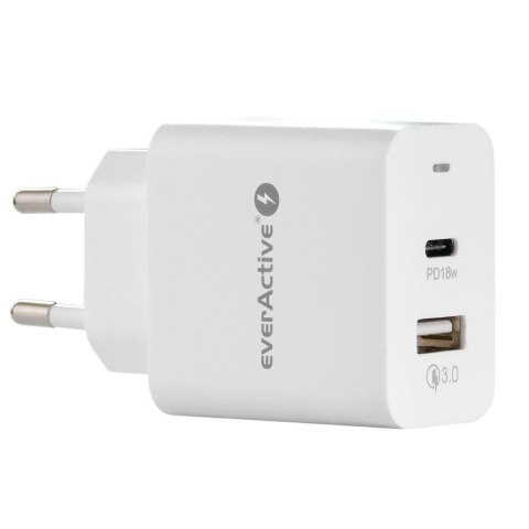 Ładowarka sieciowa everActive SC-350Q USB/USB-C PD 18W