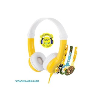 Słuchawki z mikrofonem BuddyPhones Connect Yellow dla dzieci 85dB