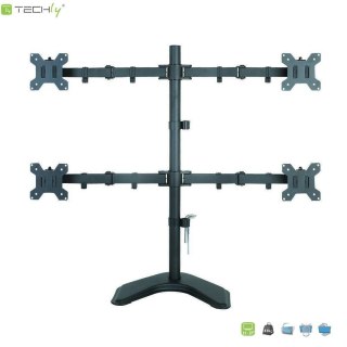 Uchwyt biurkowy Techly 13"-27", 4x10kg regulowany