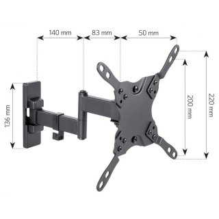 Uchwyt ścienny LCD/LED Techly 13"-42" 20kg obrotowy