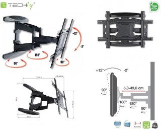 Uchwyt ścienny Techly 40"-80", 50kg obrotowy