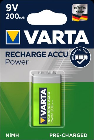 Akumulator VARTA Power Accu 200mAh 6F22/9V 1szt