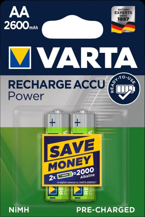 Akumulatorki VARTA R2U AA 2600mAh 2szt