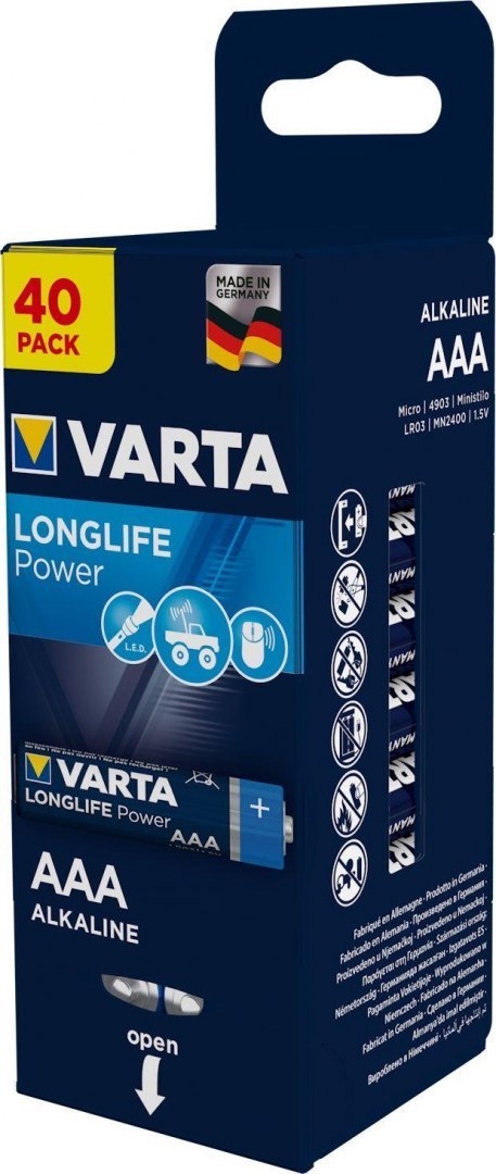 Baterie VARTA LONGLIFE POWER AAA 1.5V 40 szt