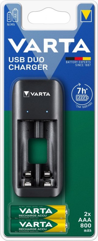 Ładowarka akumulatorków VARTA VALUE USB DUO BLI 1 + 2 x AAA 800 mAh 56703