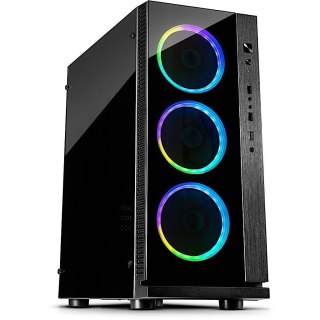 Obudowa INTER-TECH W-III RGB 1x USB 3.0, 2x USB 2.0