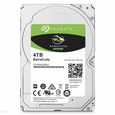 Dysk SEAGATE BarraCuda® 4TB ST4000LM024 2,5" SATA3 Dysk SEAGATE BarraCuda® 4TB ST4000LM024 2,5" SATA3