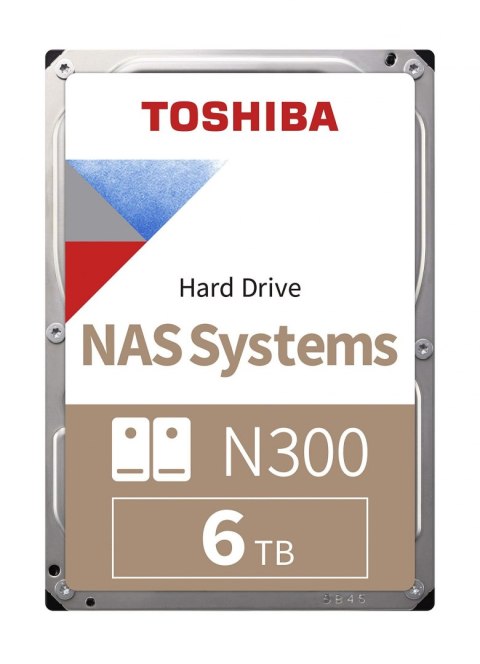 Dysk Toshiba N300 HDWG460EZSTA 3,5" 6TB SATA 7200 256MB NAS